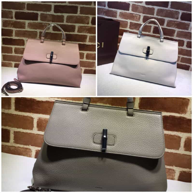 GUCCI古驰女士牛皮纯色手提单肩包370830