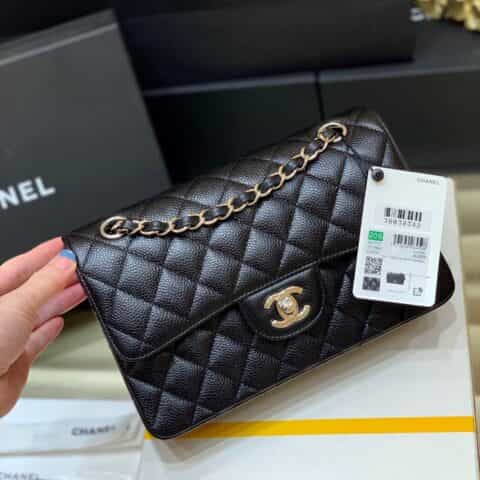 Chanel香奈儿 CF23 Classic flap bag A01113黑色球纹牛皮