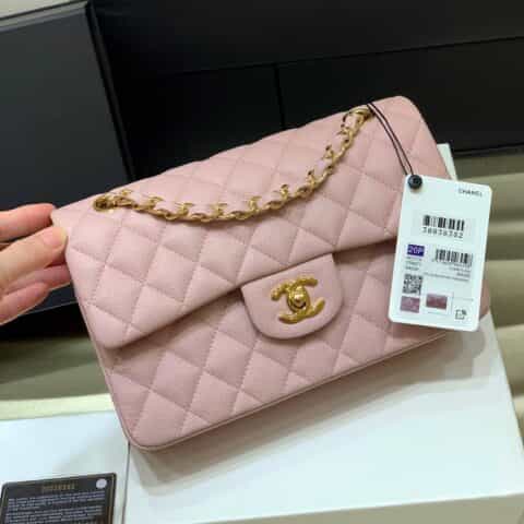 Chanel香奈儿 CF23 Classic flap bag A01113粉色球纹牛皮
