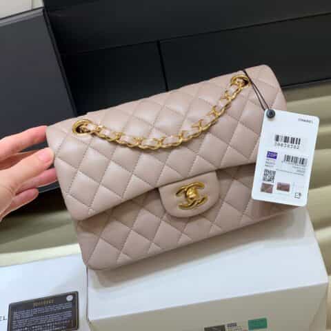 Chanel香奈儿 CF23 Classic flap bag A01113斑鸠灰羊皮