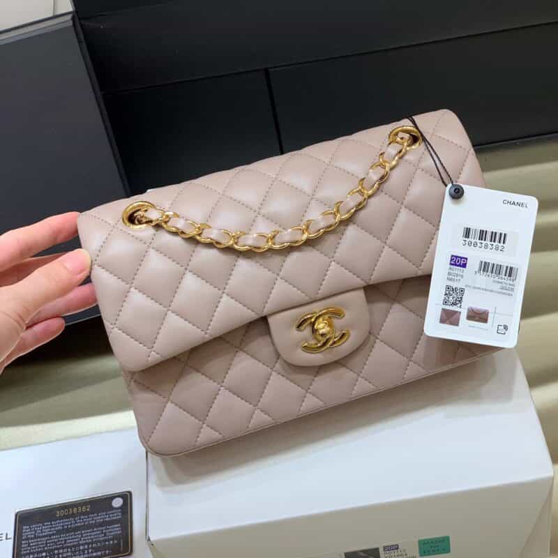 Chanel香奈儿 CF23 Classic flap bag A01113斑鸠灰羊皮