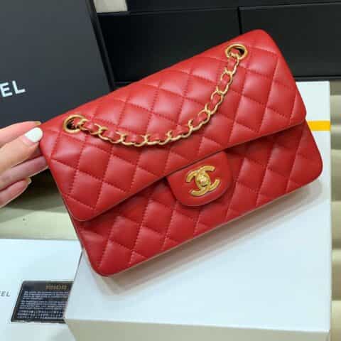 Chanel香奈儿 CF23 Classic flap bag A01113红色羊皮