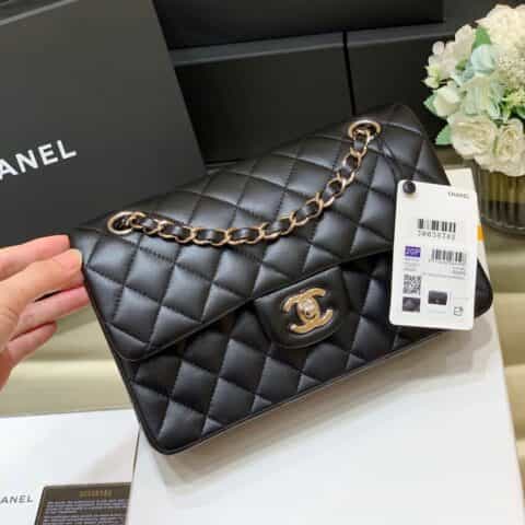 Chanel香奈儿 CF23 Classic flap bag A01113黑色羊皮