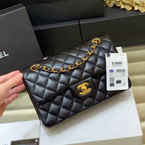 Chanel香奈儿 CF23 Classic flap bag A01113黑色羊皮