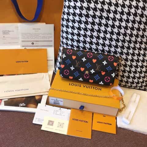 LV Game On Félicie Pochette黑三彩三合一链条包 M80232