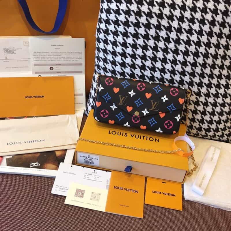 LV Game On Félicie Pochette黑三彩三合一链条包 M80232