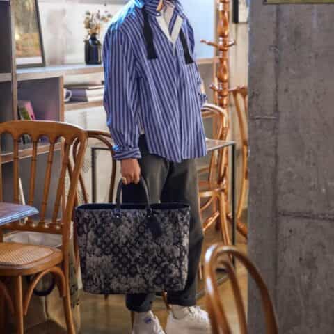 Louis Vuitton LV Grand Sac 牛仔布手提包 M57284