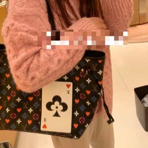 Louis Vuitton LV Game On Neverfull MM 扑克牌购物袋 M57483