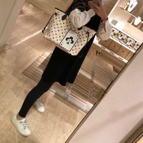 Louis Vuitton LV Game On Neverfull MM 扑克牌购物袋 M57462
