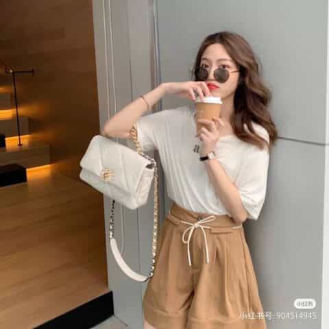 Chanel香奈儿 19 Flap Bag AS1160小号26CM白色