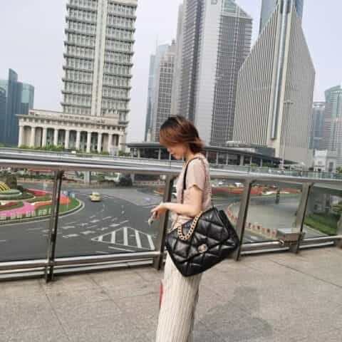 Chanel香奈儿 19 Flap Bag AS1162大号36CM黑色
