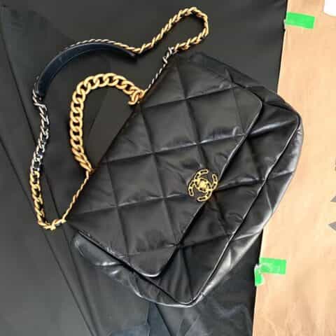 Chanel香奈儿 19 Flap Bag AS1162大号36CM黑色