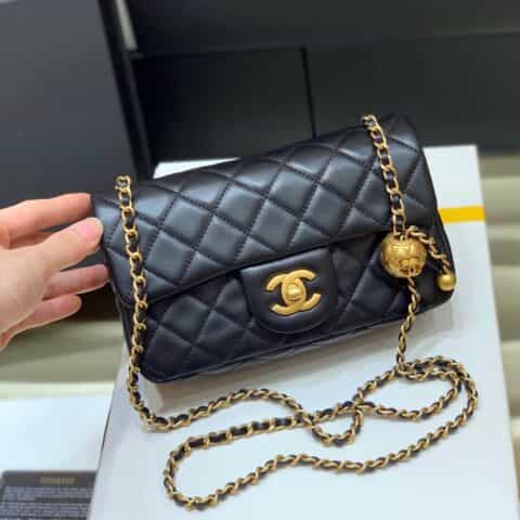 Chanel香奈儿 Flap Bag 新款金属球包金珠CF大Mini AS1787