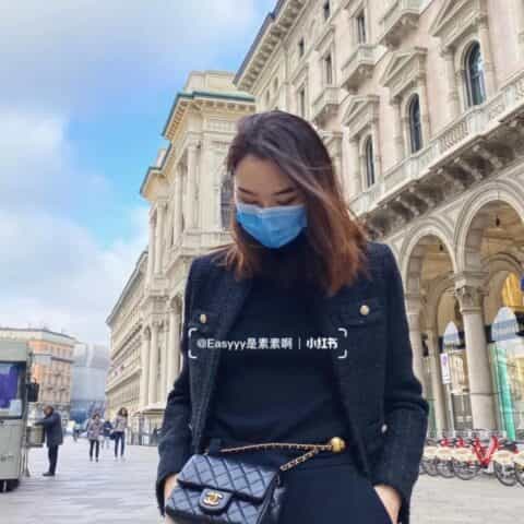 Chanel香奈儿 Flap Bag 新款金属球包金珠方胖子羊皮 AS1786