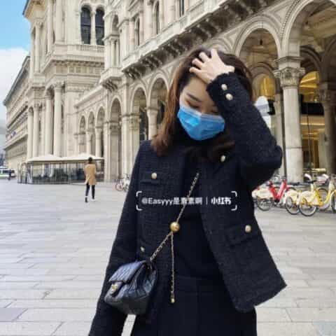 Chanel香奈儿 Flap Bag 新款金属球包金珠方胖子羊皮 AS1786