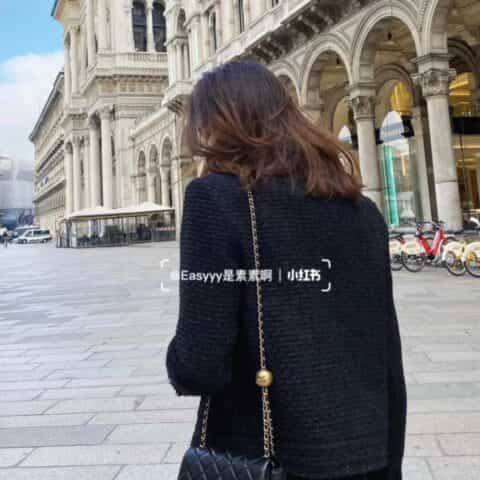 Chanel香奈儿 Flap Bag 新款金属球包金珠方胖子羊皮 AS1786