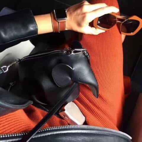 Loewe罗意威 Elephant小象肩挎包 0192黑色