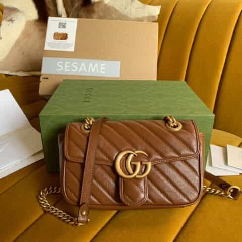Gucci GG Marmont mini matelassé shoulder bag 446744 0OLFT 2535