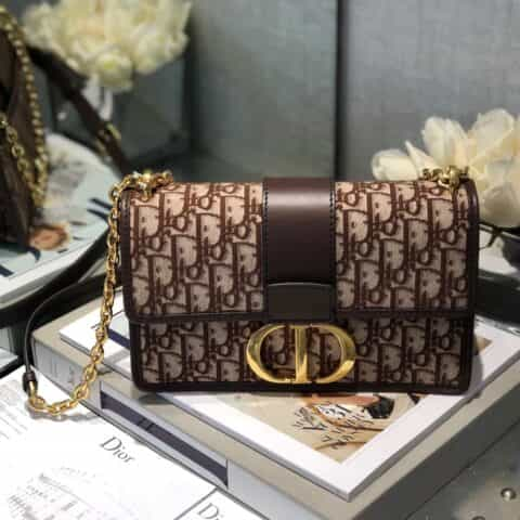 Dior 30 Montaigne Bag 酒红色链条包 M9208