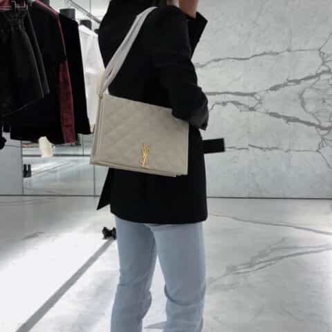 Saint laurent Ysl Becky27菱形绗缝小羊皮链条包 579607