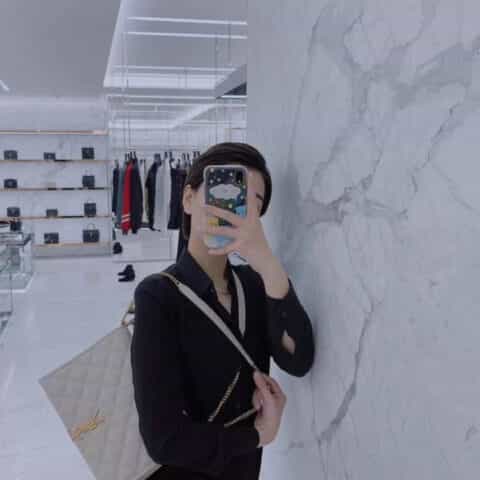 Saint laurent Ysl Becky27菱形绗缝小羊皮链条包 579607