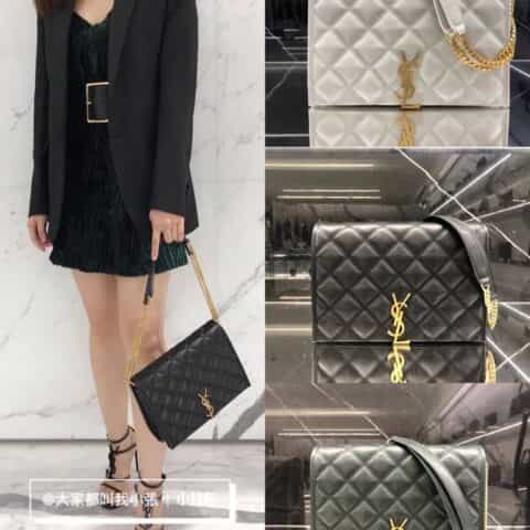 Saint laurent Ysl Becky25菱形绗缝小羊皮链条包 629426