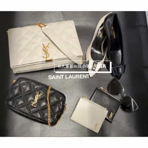 Saint laurent Ysl Becky25菱形绗缝小羊皮链条包 629426