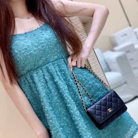 Chanel Mini woc经典款之Wallet on chain单肩斜挎链条包 AP1649