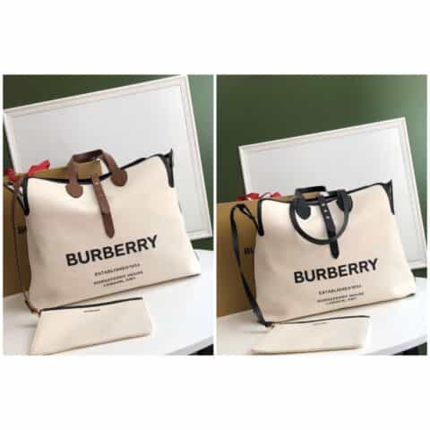 Burberry巴宝莉棉质帆布柔韧皮革The Belt 贝尔特包3411