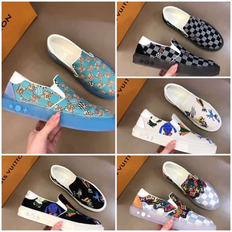 LV/路易威登 Monogram 压纹粒面小牛皮Ollie 男士运动便鞋