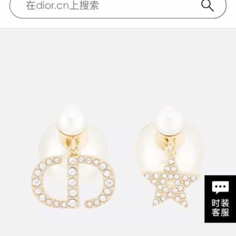 2021 DIOR迪奥CD星星珍珠耳钉耳环