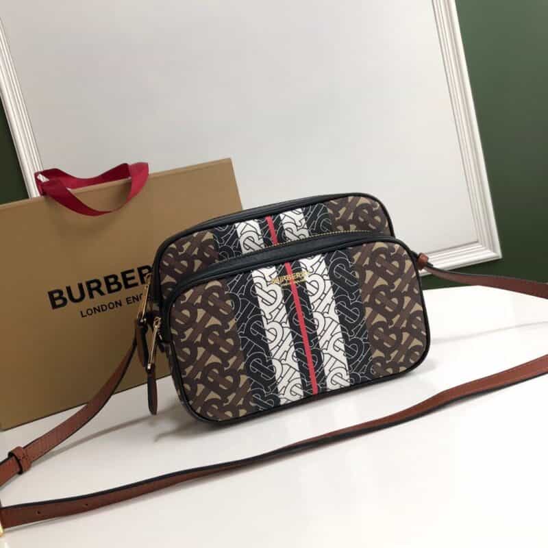Burberry巴宝莉典藏 Vintage 复古格纹材质相机包