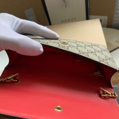 Gucci GG Supreme帆布樱桃迷你链条包 481291 K9GXT 8694
