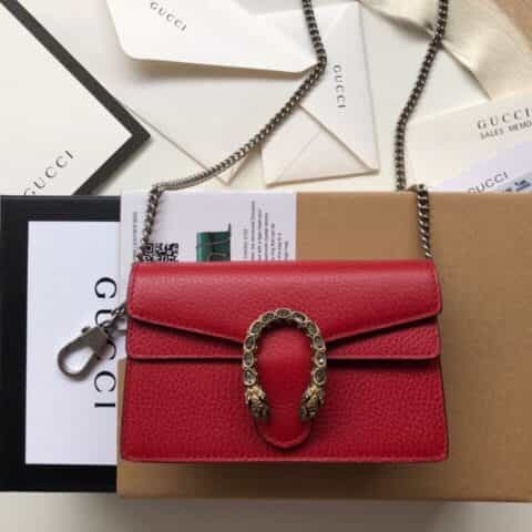 Gucci Dionysus leather super mini bag酒神包 476432