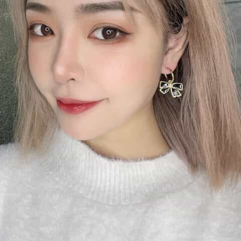 2021新款CHANEL香奈儿蝴蝶结耳钉耳环