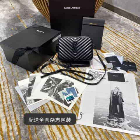 Saint laurent Ysl Lou Bag 相机包 520534黑色黑扣