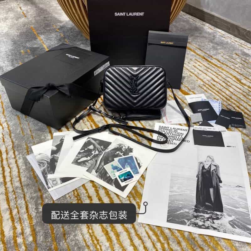 Saint laurent Ysl Lou Bag 相机包 520534黑色黑扣