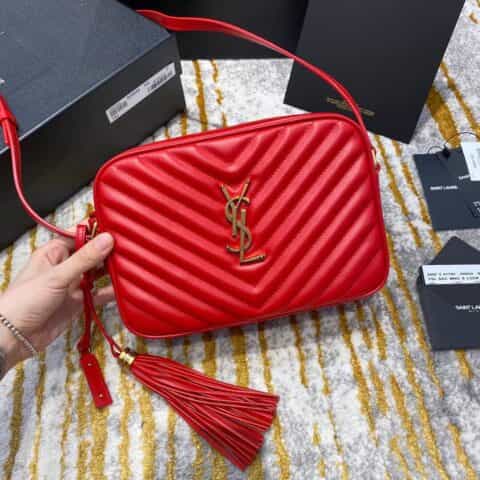 Saint laurent Ysl Lou Bag 相机包 520534红色金扣