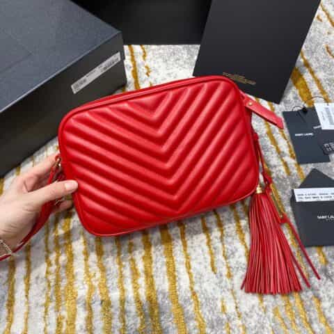 Saint laurent Ysl Lou Bag 相机包 520534红色金扣