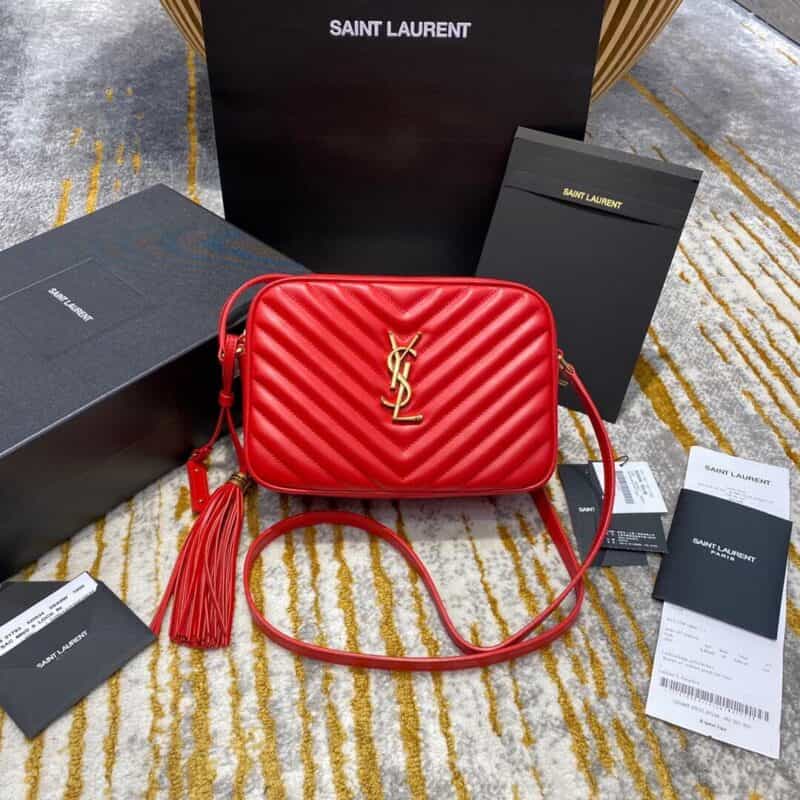 Saint laurent Ysl Lou Bag 相机包 520534红色金扣