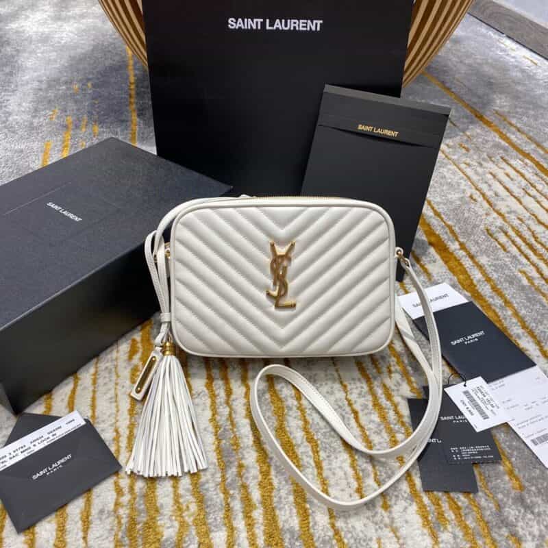 Saint laurent Ysl Lou Bag 相机包 520534白色金扣