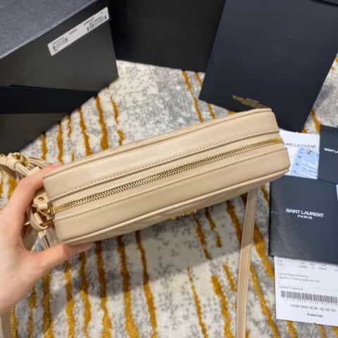 Saint laurent Ysl Lou Bag 相机包 520534杏色金扣