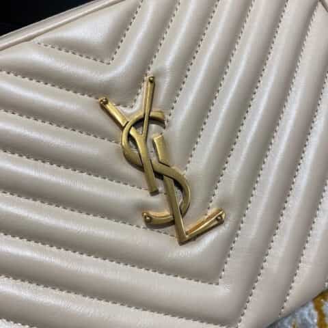 Saint laurent Ysl Lou Bag 相机包 520534杏色金扣