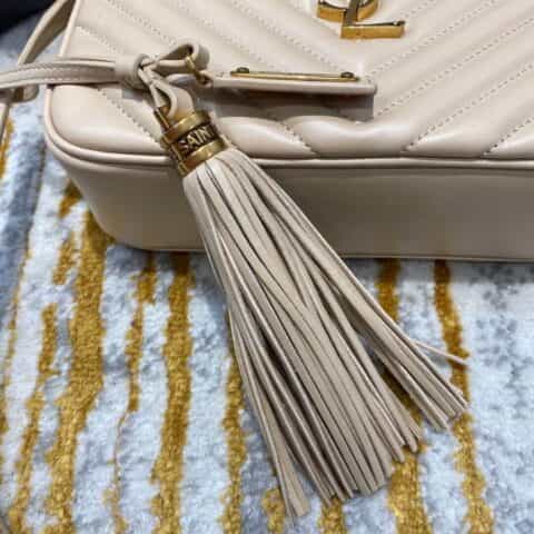 Saint laurent Ysl Lou Bag 相机包 520534杏色金扣