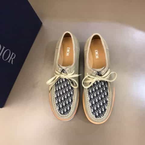 DIOR迪奥   新款系带船鞋采用黑色绒面革精心制作皮鞋