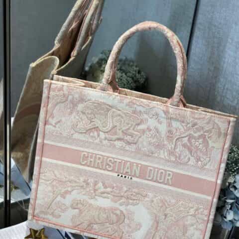 Dior Book Tote粉色丛林托特包