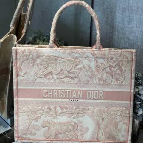 Dior Book Tote粉色丛林托特包