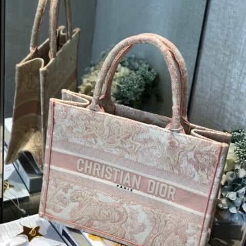 Dior Book Tote粉色丛林托特包