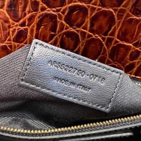 Saint laurent Ysl Cassandra bag 532750胡椒棕色鳄鱼纹