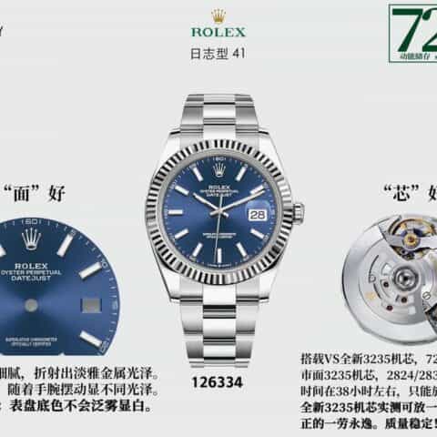 市场最高版本 VS新款日志 劳.力士Rolex搭载VS全新3235机芯日志腕表